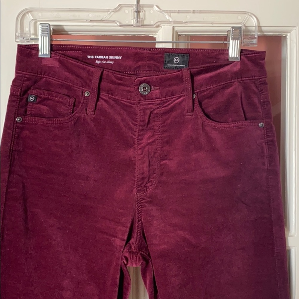 AG Crimson Corduroy Ankle Skinny Pants - 27 - Picture 2 of 7
